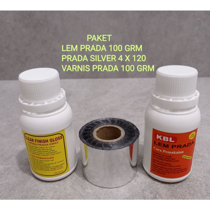 

PROMO lem prada 100 gr + silver 4 cm x120 + varnis prada 100 grm