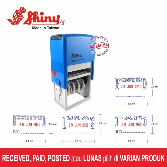 

MENYURAT-SURAT- STEMPEL RECEIVED DENGAN TANGGAL SHINY S-402 SELF-INKING - RECEIVED -SURAT-MENYURAT.