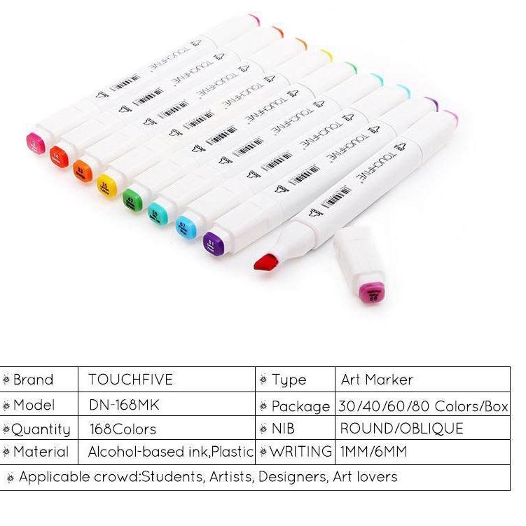 

Paling Diminati! TouchFive 30/40/60/80 Warna Sketsa Spidol Umum General Marker Set Animation Markers