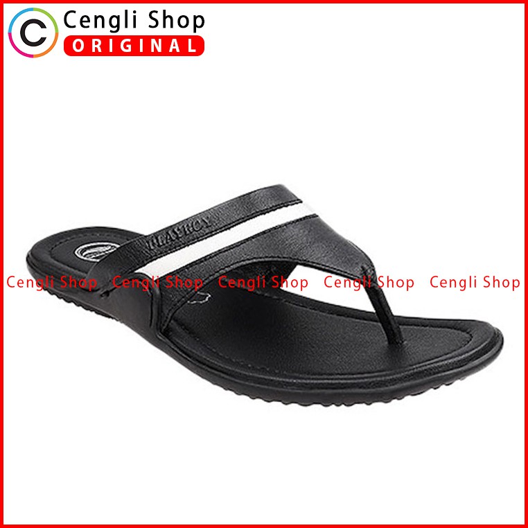 PLAYBOY SANDAL JEPIT KULIT CASUAL PRIA ORIGINAL TERBARU HITAM PLC3