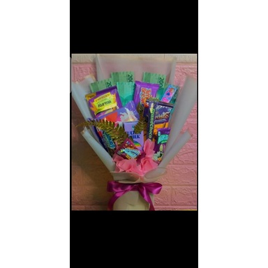 

snack bouquet 10pcs plus uang