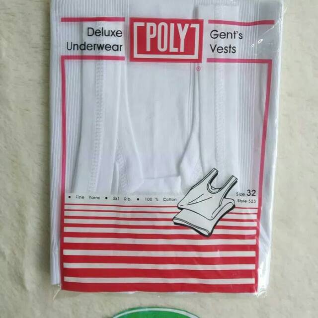 Singlet pria merk POLY / kaos dalam pria