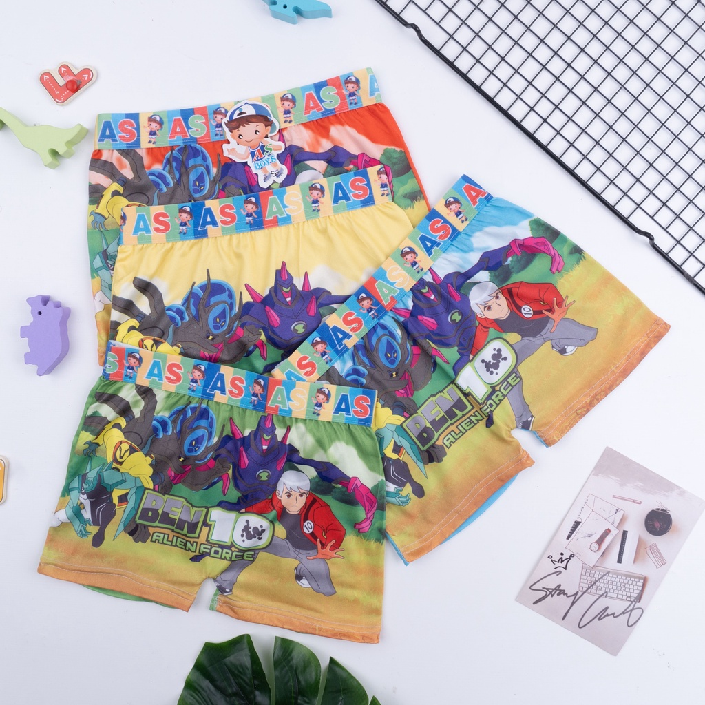 VS - Celana Dalam Anak Laki | Boxer Anak Motif Superhero Keren Import Ukuran M L XL