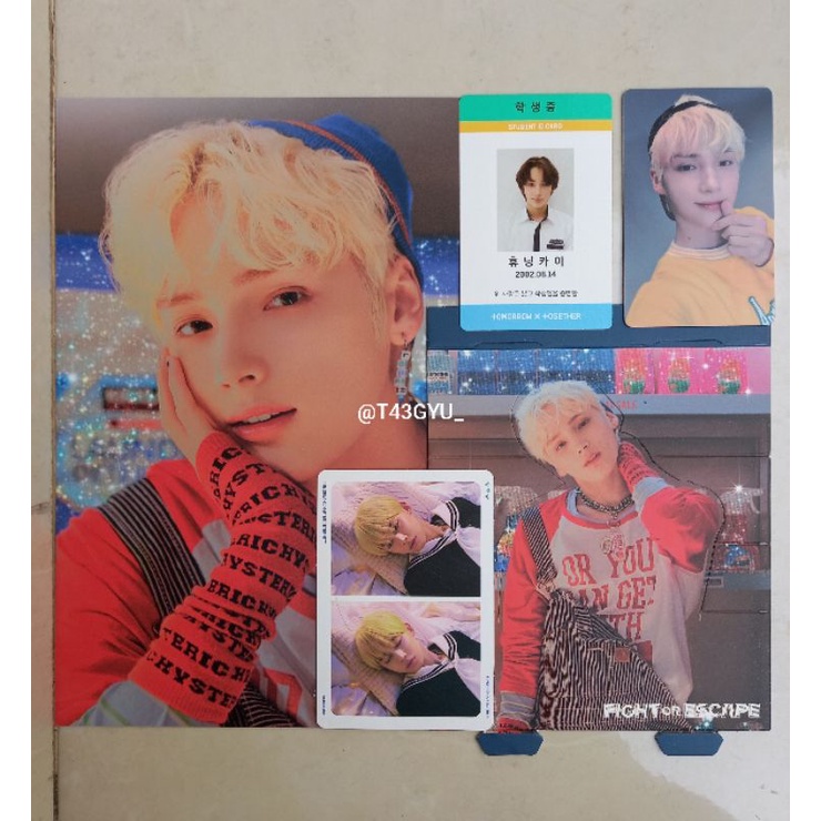 txt hueningkai yeonjun foe escape standee starboard sanctuary id card pc photocard postcard lucky dr