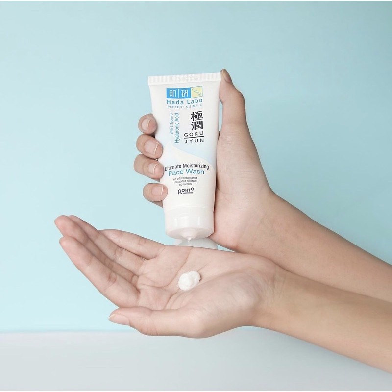 Hada labo gokujyun Face wash hadalabo ultimate moisturizing sabun muka wajah goku whitening