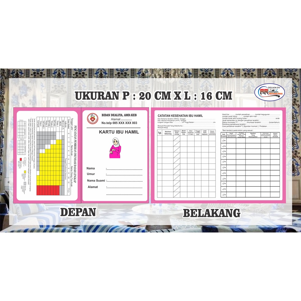 

Kartu Pemeriksaan Ibu Hamil | Kartu Anc (14x20 cm)