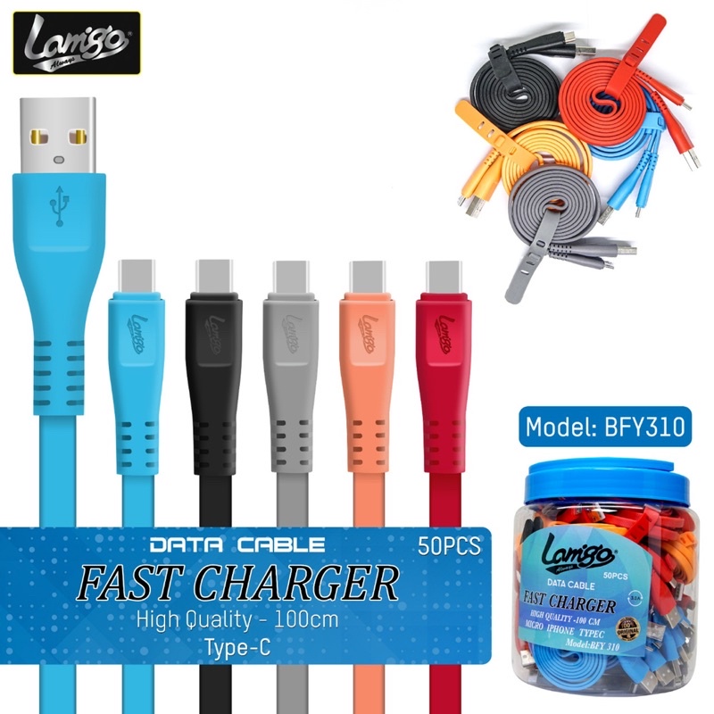 Kabel Data Original Lamigo BFY BYF 310 3.A IP Lightning Pertoples Isi 50pcs