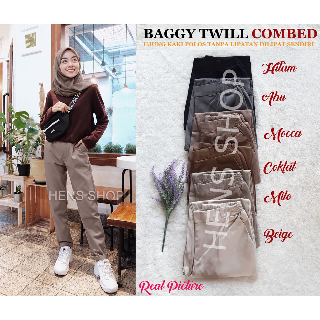  CELANA  BAGGY  AMERICAN TWILL Shopee  Indonesia