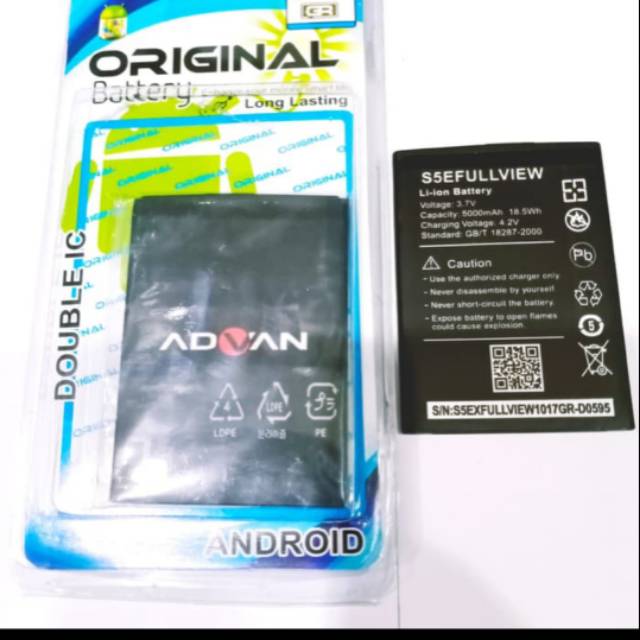 Baterai Batere Battery original Advan S5E fullview