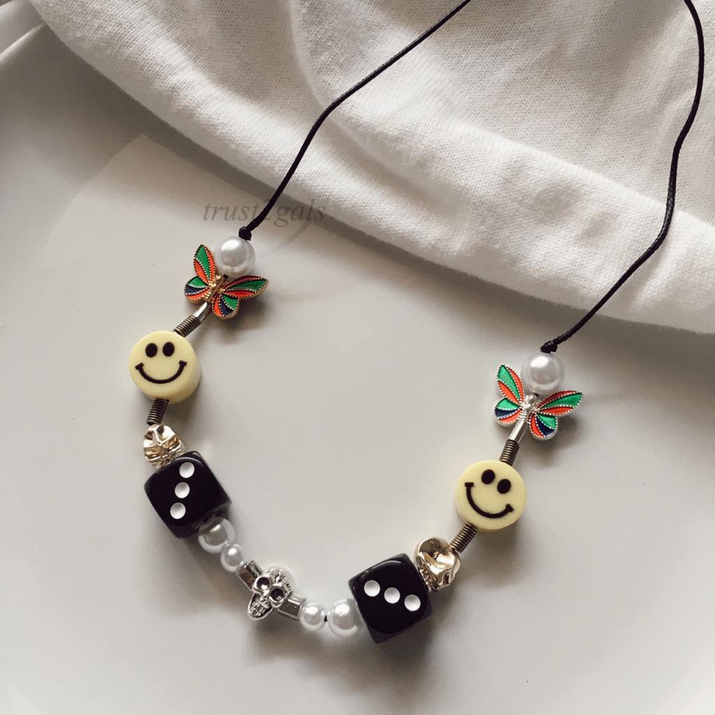 ASAP ROCKY NECKLACE KALUNG SMILEY NECKLACE Asap Rocky Smiley Necklace/Kalung Asap Rocky Smiley beads