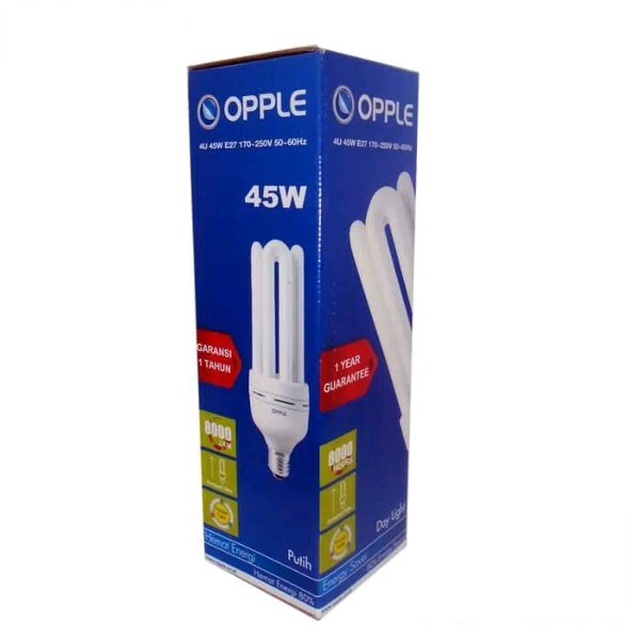LAMPU PLC KACA 4 U 4U 45 WATT 45 W 45W LAMPU BELING OPPLE BERGARANSI