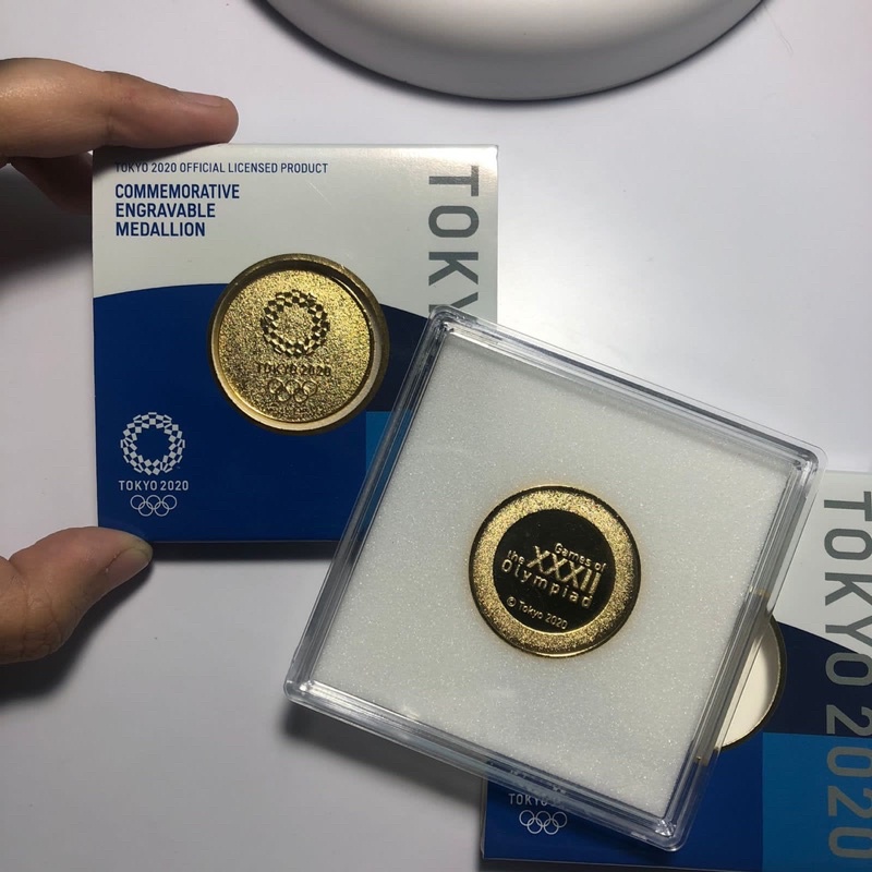 READY STOCK Commemorative Engravable  Medallion - Official Merchandise Olympic Tokyo2020
