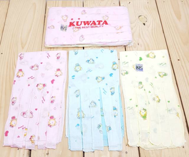 6 pcs (1/2 Lusin) Gurita Bayi Lucky / Kuwata MOTIF / Gurita Baby Tali ikat SNI MOTIF Putih &amp; Warna