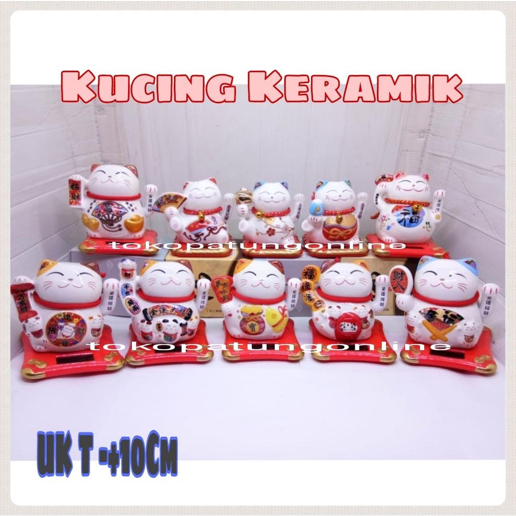 Kucing Lucky Cat Maneko Neki Keramik 21B