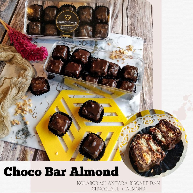 

Biskuit Cake Cemilan enak, Choco Bar Almond - BisCake Kue Kering