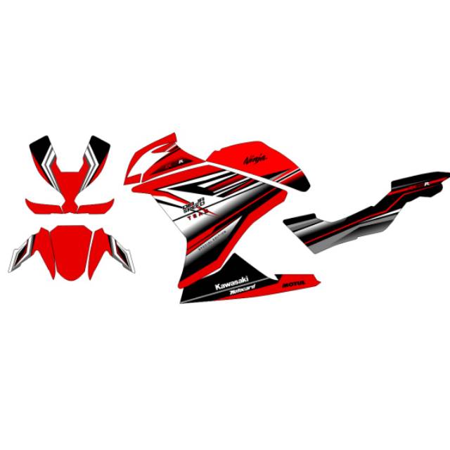 Decal ninja 250 fi merah custom