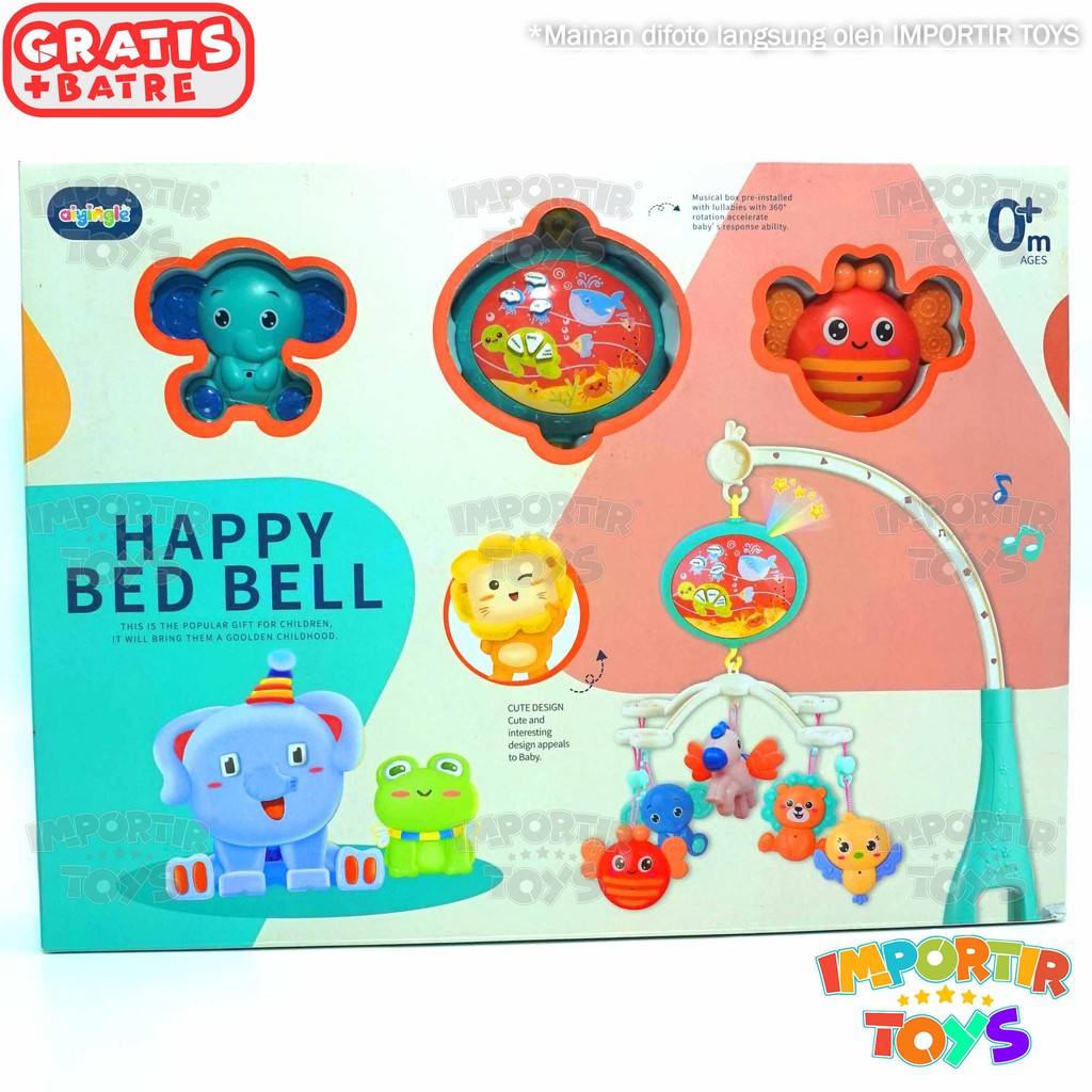 Mainan Bayi Music Box BATRE Baby Playgym KERINCINGAN HAPPY BED BELL