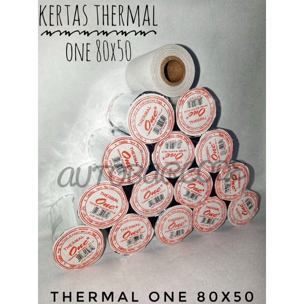 Thermal ONE 80x50 Kertas Thermal 79X50 Thermal One Support Printer 80MM Kasir Struk Nota Minimarket
