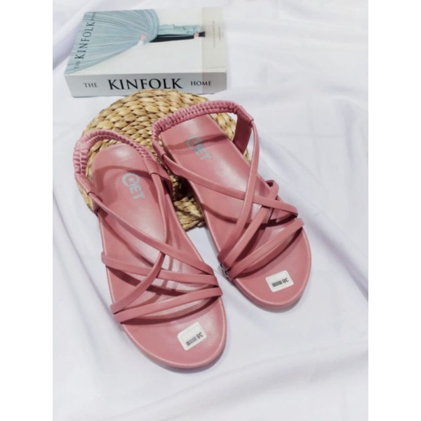 Sandal Wanita Tali Silang Terbaru Kekinian Murah