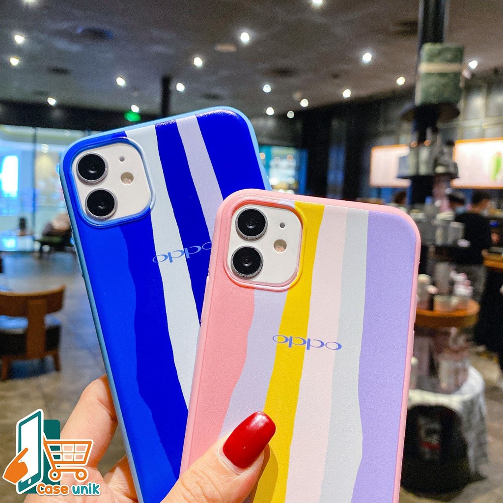 SS165 case Tali Slingcase Lanyard Rainbow Oppo A15 A15s A52 A92 A53 A33 Reno 4 4f 2020 CS2232