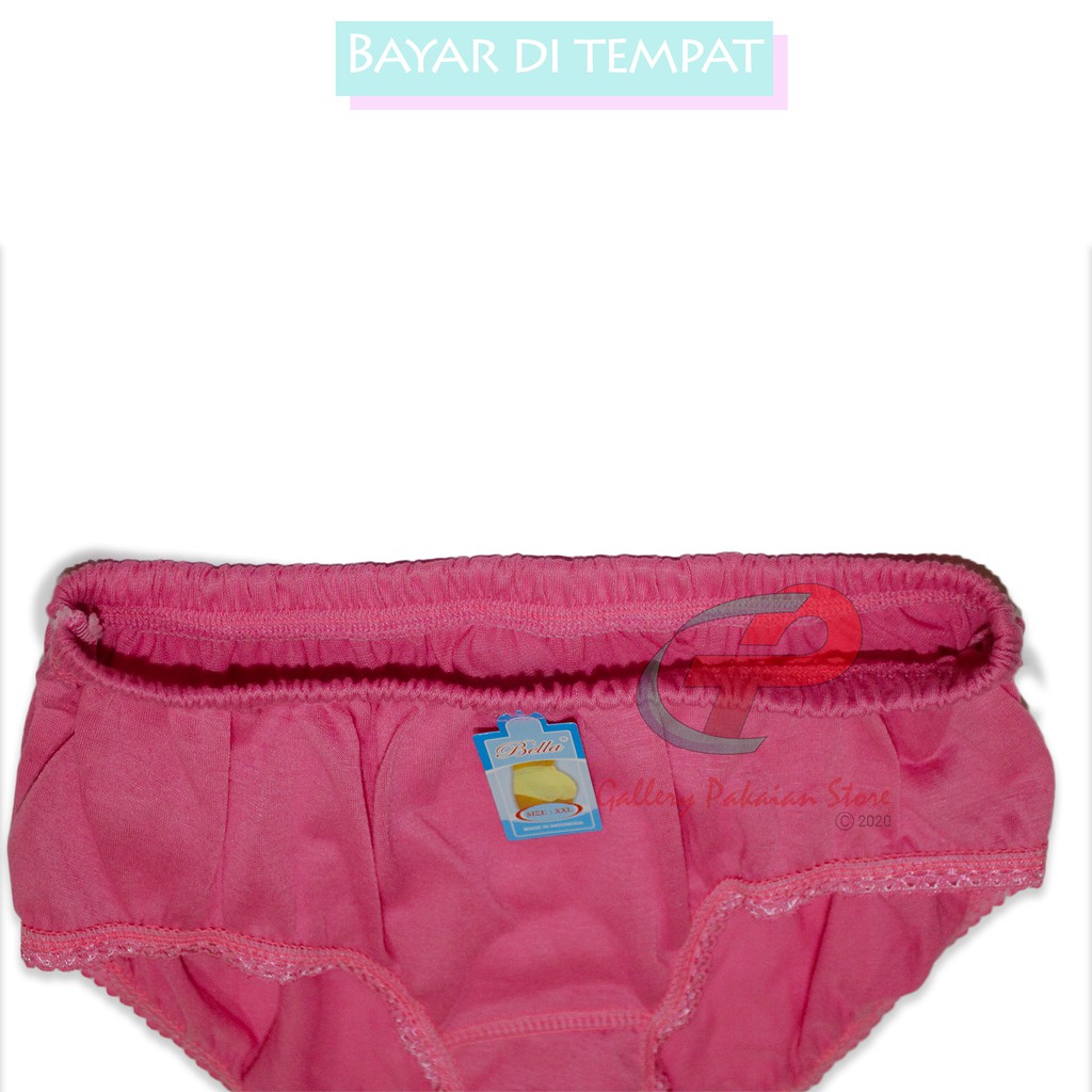 celana dalam wanita polos pink undies bahan katun lembut size M.L.XL.XXL