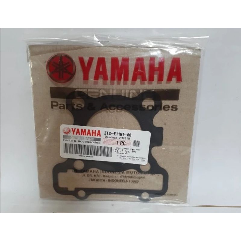 PAKING GASKET BLOK HEAD ATAS FREEGO FREE GO FAZZIO GRAND FILANO ASLI ORI YAMAHA 2TS E1181 00