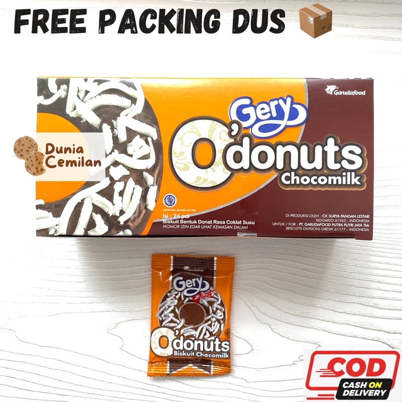 [TERMURAH!] Gery O Donut 1PAK (24pcsX8gr) - O'donuts Chocomilk