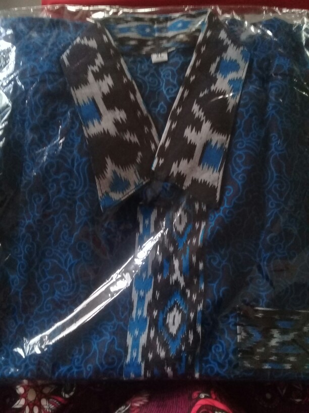 Hrb026 Kenongo Hem Kemeja Batik Pria Lengan M Lpendek  Katun Primis Halus Xl