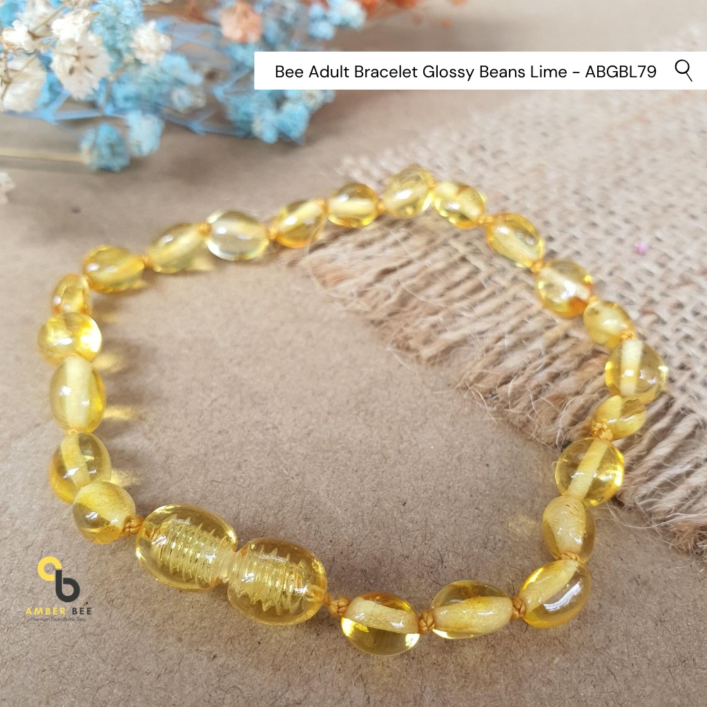 Gelang Amber Dewasa Premium IUlir (Non Strech) By Amber Bee ABMC51
