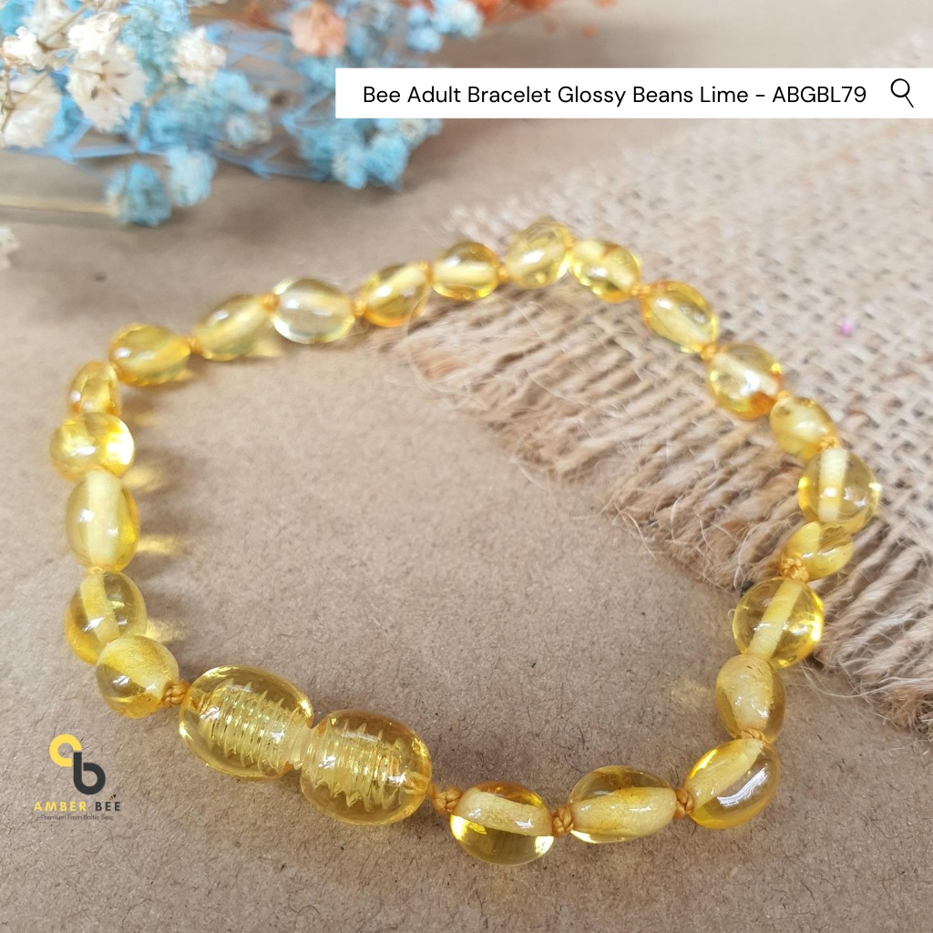 Gelang Amber Dewasa Premium IUlir (Non Strech) By Amber Bee ABMC51