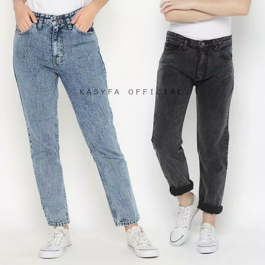 BOYFRIEND JEANS SNOW ACID