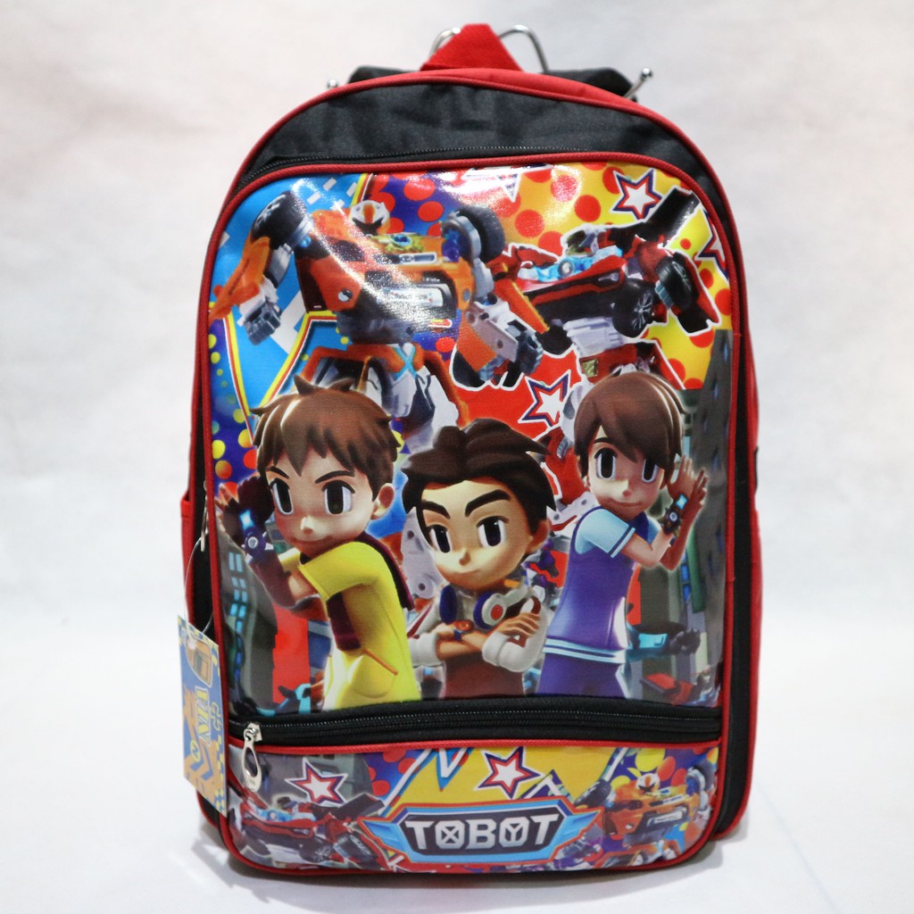 Tas Ransel Backpack Anak Laki Laki Sekolah Fashion Gambar | TOBOT MERAH