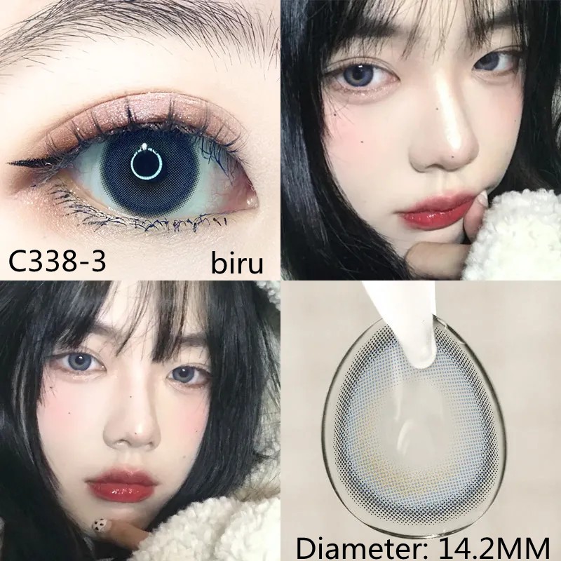 （COD）1 pasang lensa kontak berwarnasoftlens matasoftlenscairan softlenssoftlens dubai