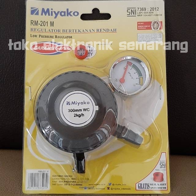 REGULATOR MIYAKO RM 201 M / KEPALA GAS / LOW PRESSURE ADA METERAN FREE KARET TABUNG SAFETY