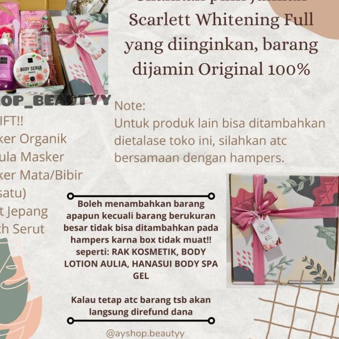 ✼ (1KG) BEBAS REQUEST Hampers Scarlett Whitening / Gift Box Scarlett Whitening / Kado Ulang Tahun ♡