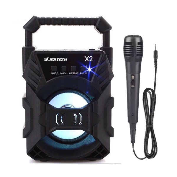 Speaker Bluetooth Portable Karaoke 3&quot; Type X2 Free Microphone - XOBOX