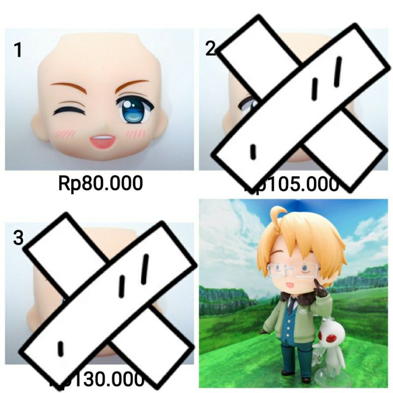 1088 Nendoroid USA Faceplate Hetalia Split Part Muka