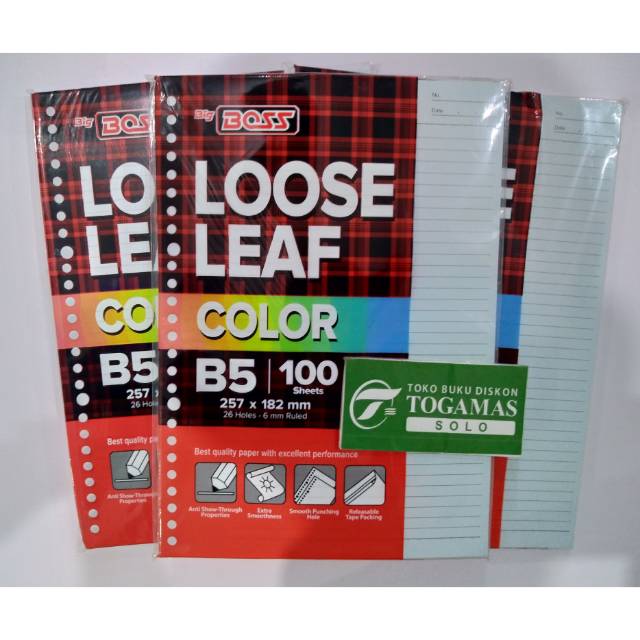 

LOOSE LEAF B5 BIGBOSS ISI 100