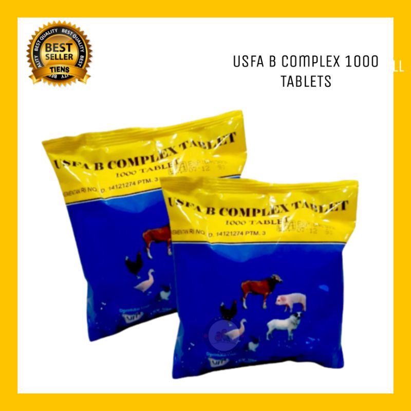 USFA VITAMIN B complex USFA VITAMIN B COMPLEK 1000 TABLET SAPI AYAM KAMBING