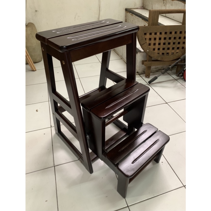 Kursi tangga lipat | bangku tangga lipat | tangga lipat kayu