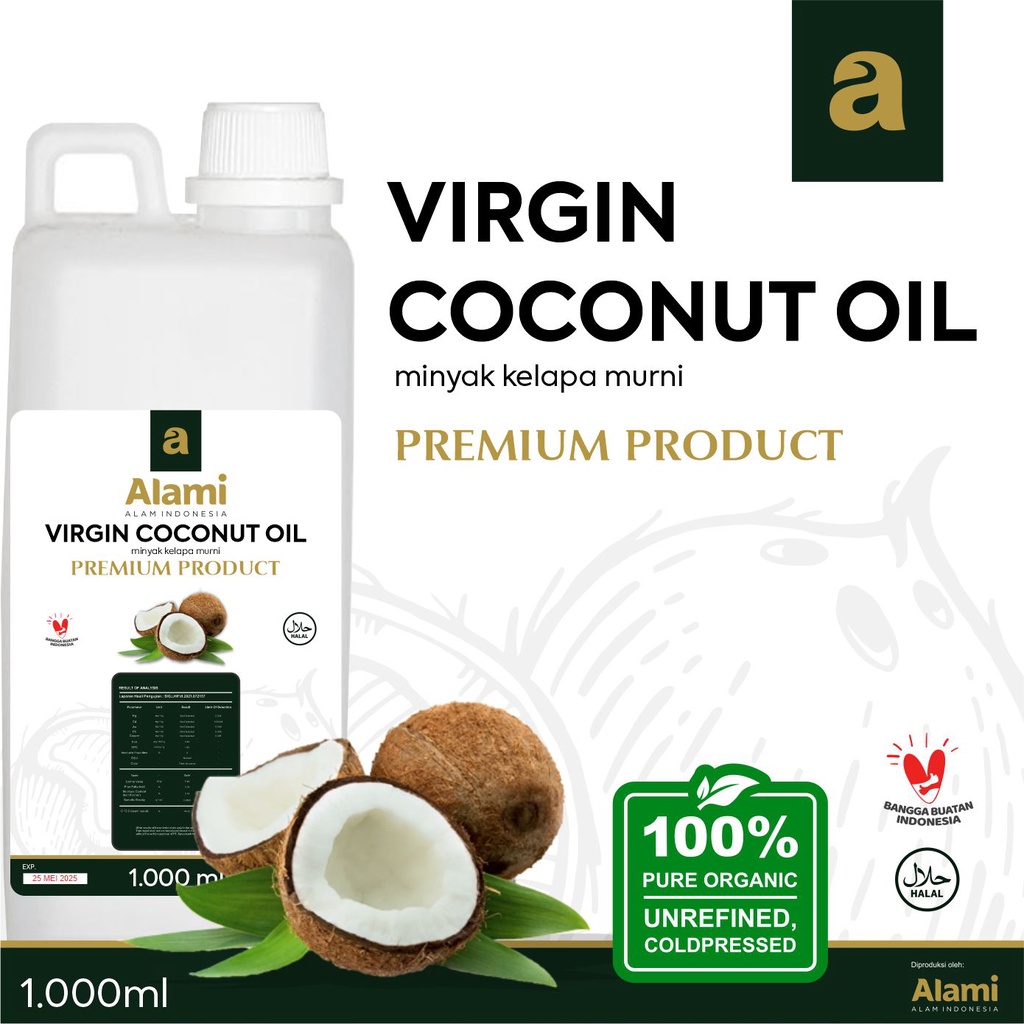 VCO Virgin Coconut Oil 1.000 ml | Minyak Kelapa Murni | VCO Original Organik Alami