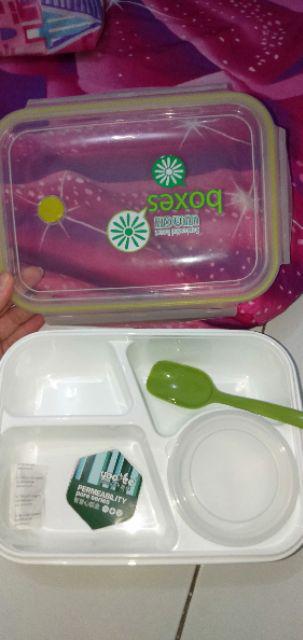 Yooyee Lunch Box 415 4 Sekat / Kotak Makan Bento Set Anti Tumpah Yoyee / Lunch Box Yooyee 415