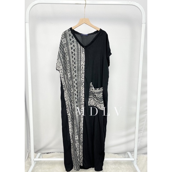 MDLV ~ 91981# Homewear Maxi Dress Maxi Dress Jumbo Import