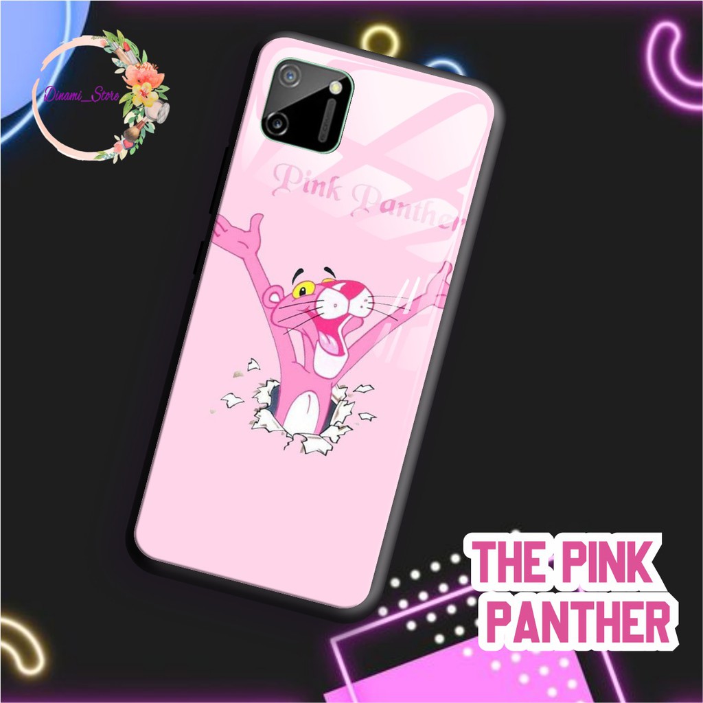 Back case glass the pink panther Realme C1 C2 C3 U1 2 2 Pro 3 Pro 5 5i 5s Pro 6 Pro X Xt C11 DST1657