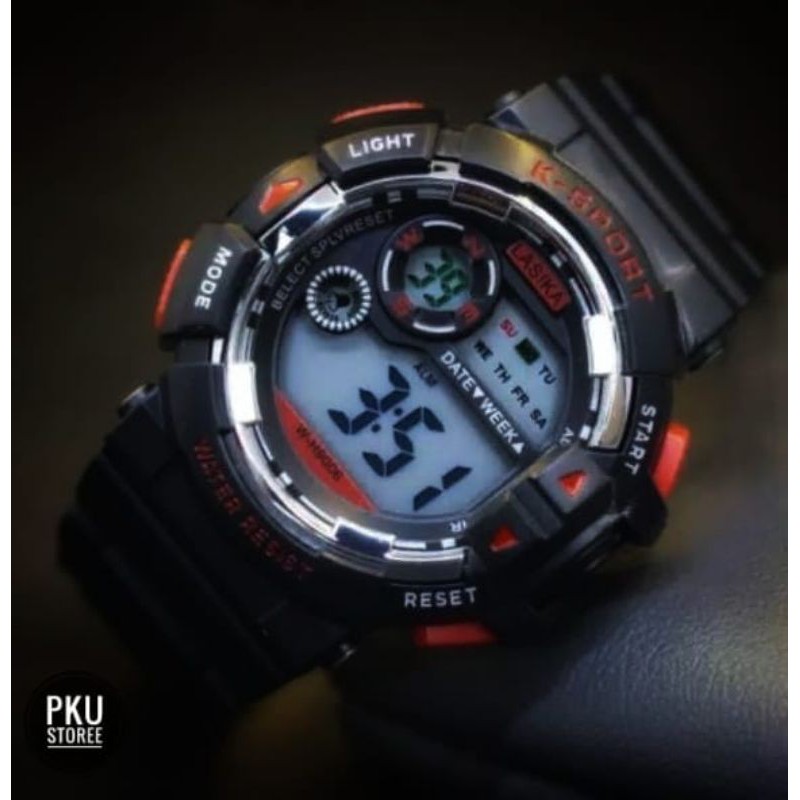 SPORT TERLARIS JAM TANGAN DIGITAL LASIKA ORIGINAL RUBER WATER PROFF MODEL SPORT BISA BAWA RENANG COD