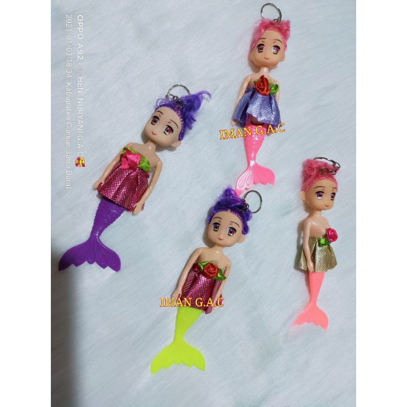 Gantungan kunci mermaid gantungan kunci putriduyung/souvenir gantungan kunci