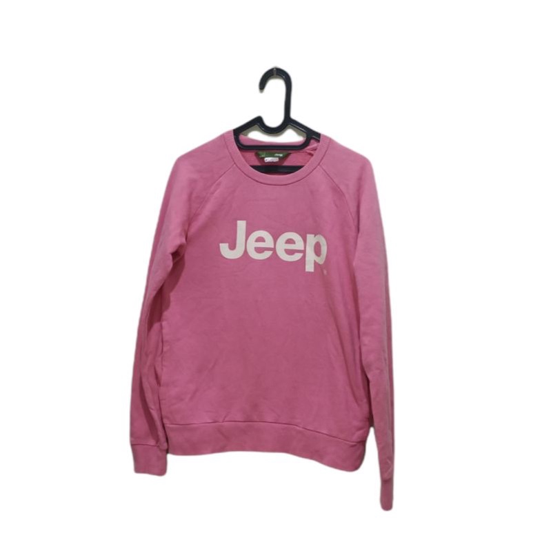 PL CREWNECK JEEP PINK PRELOVED SECOND BEKAS BUKAN BARU SWEATER MURAH IZISHOPISTI