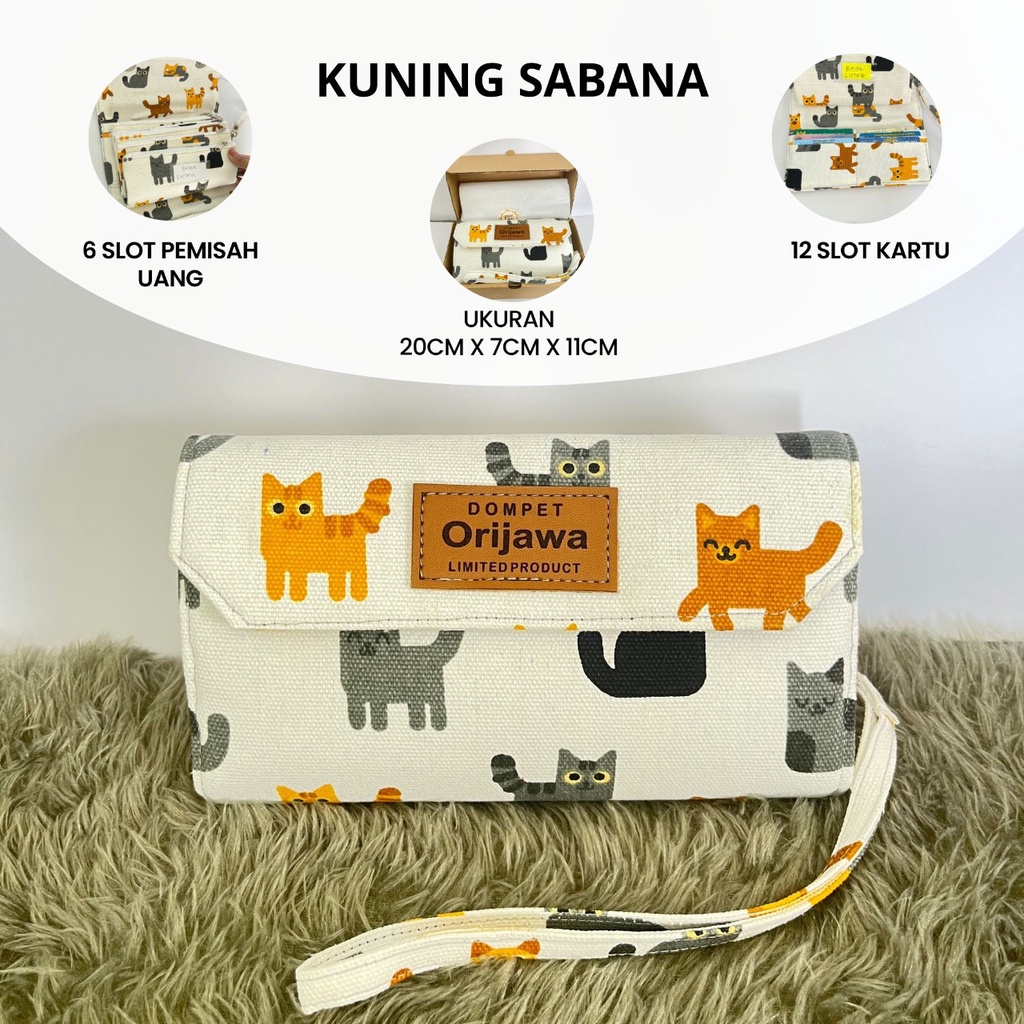 Dompet ORIJAWA Motif Kuning Sabana Dompet Pintar Multifungsi | Original Multiguna Aesthetic Estetik 