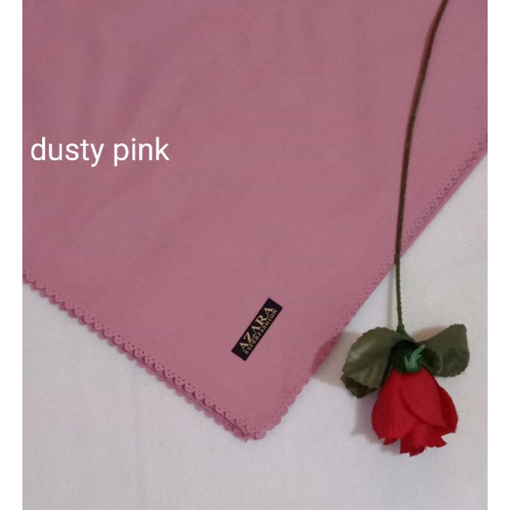Hijab Segiempat Voal Jumbo Oskara Syari 130x130 Laser Cut by Azara-Dusty pink