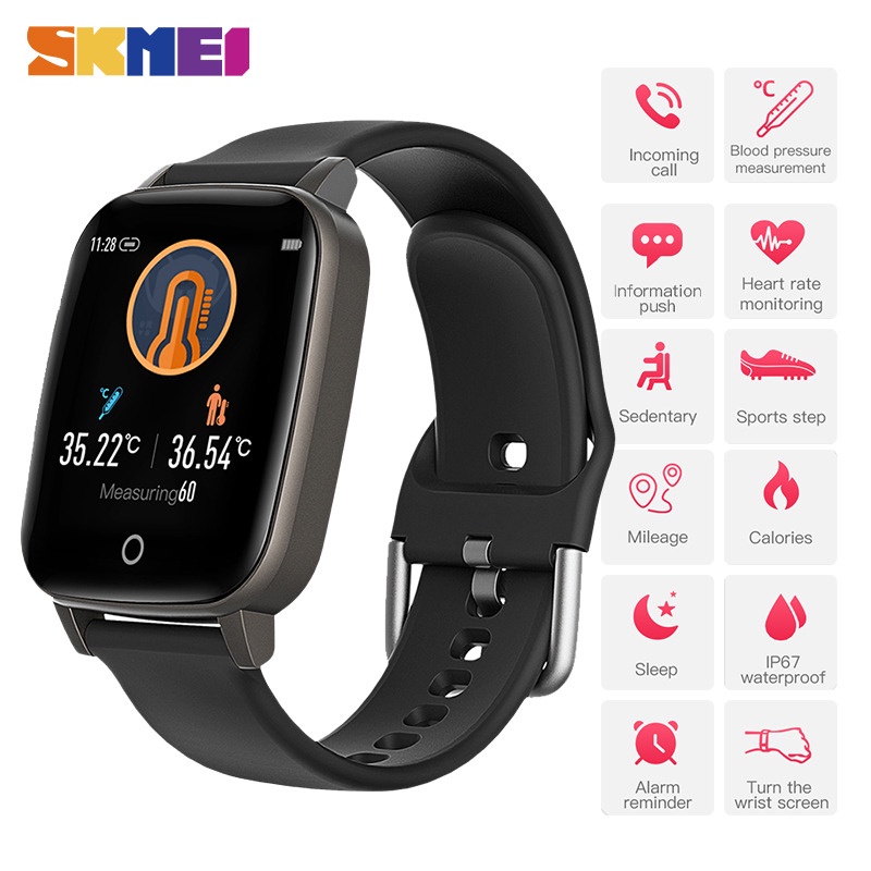 SKMEI Smartwatch Sport Fitness Tracker Waterproof Heart Rate - T1